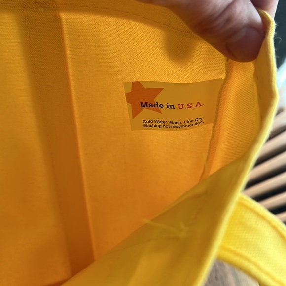 NOAH Retro Surfing Neon Yellow CanvasTote Bag EUC - Picture 4 of 6